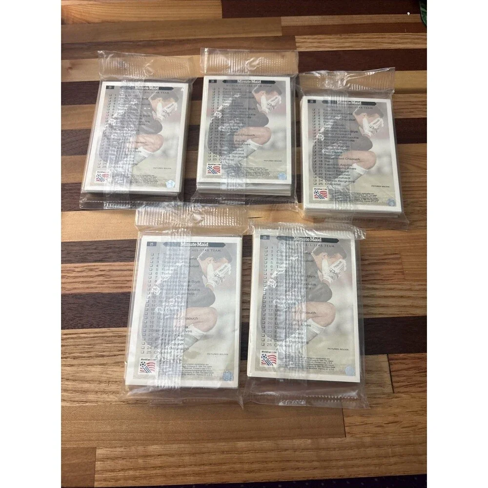 1994 World Cup Upper Deck Minute Maid FIFA Soccer 25 Card Set Sealed - Lot of 5
